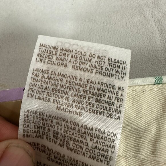 Docker Khaki Short Flat Front Straight Fit Mens Plaid 38" Waist Green & Blue - Picture 7 of 7